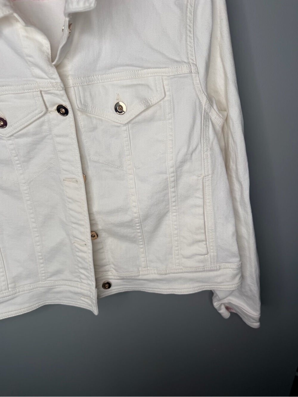Kate Spade New York Classic Denim Jacket - White - Picture 5 of 12